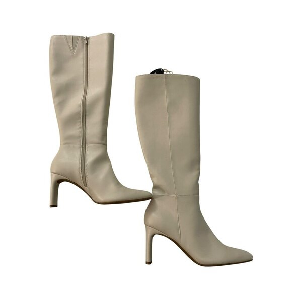 Alfani Beige Knee-High Wide Calf Boots Size 8 NEW - Picture 3 of 11